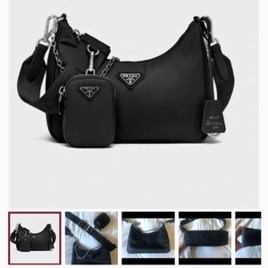 Prada black Nylon Re-Edition Crossbody Bag